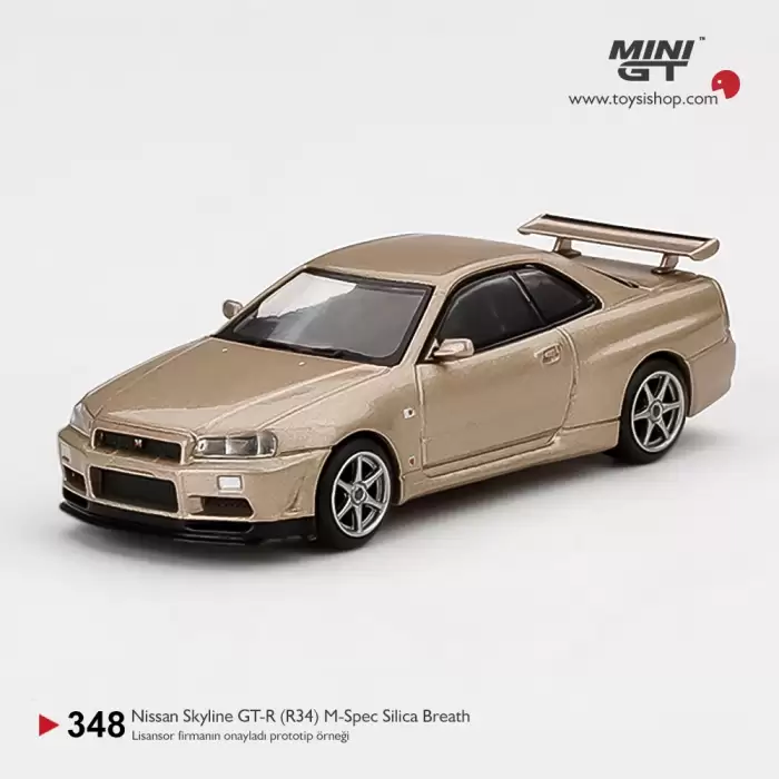 Mini GT Nissan Skyline GT-R (R34) M-Spec Silica Breath - 348