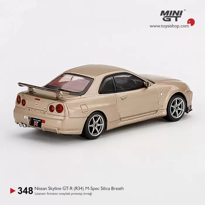 Mini GT Nissan Skyline GT-R (R34) M-Spec Silica Breath - 348