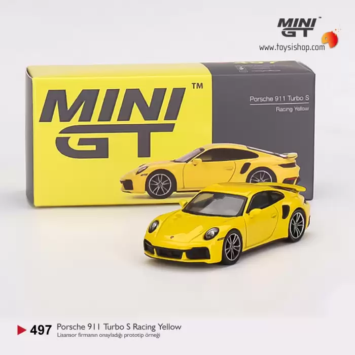 Mini GT Porsche 911 Turbo S Racing Yellow - 497