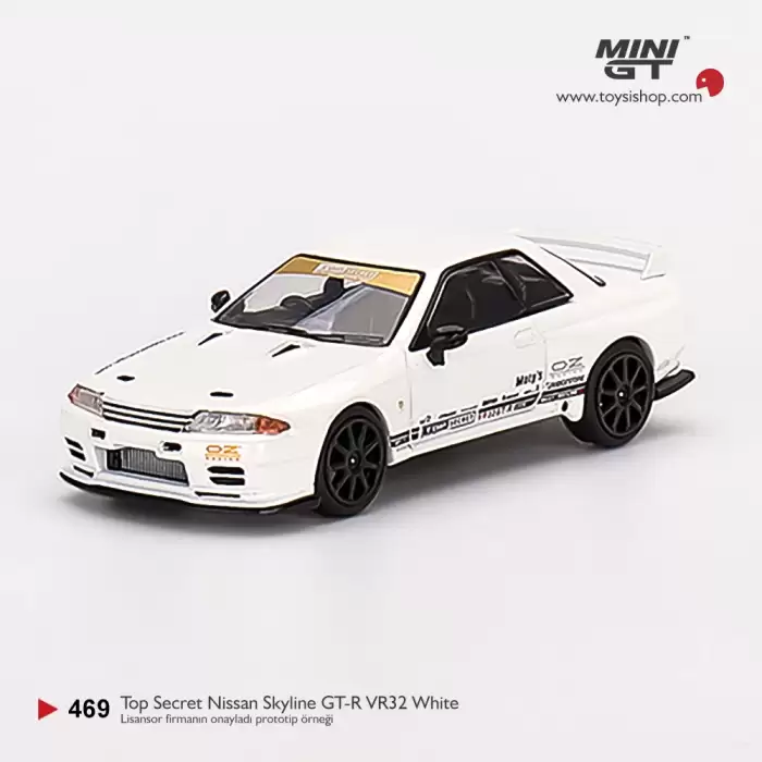 Mini GT Top Secret Nissan Skyline GT-R VR32 White - 469
