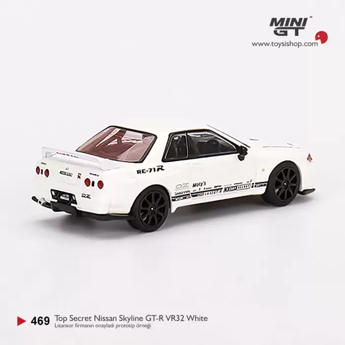 Mini GT Top Secret Nissan Skyline GT-R VR32 White - 469