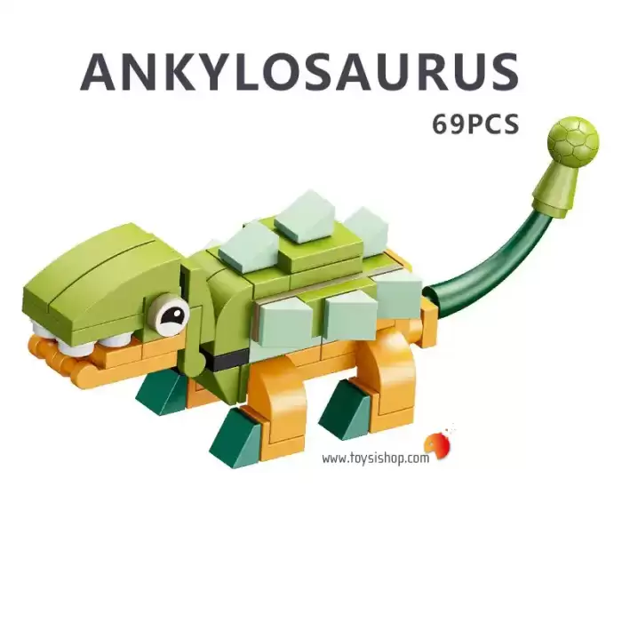 Bricks - Ankylosaurus Dinazor Blok Oyuncak - SM2550-04