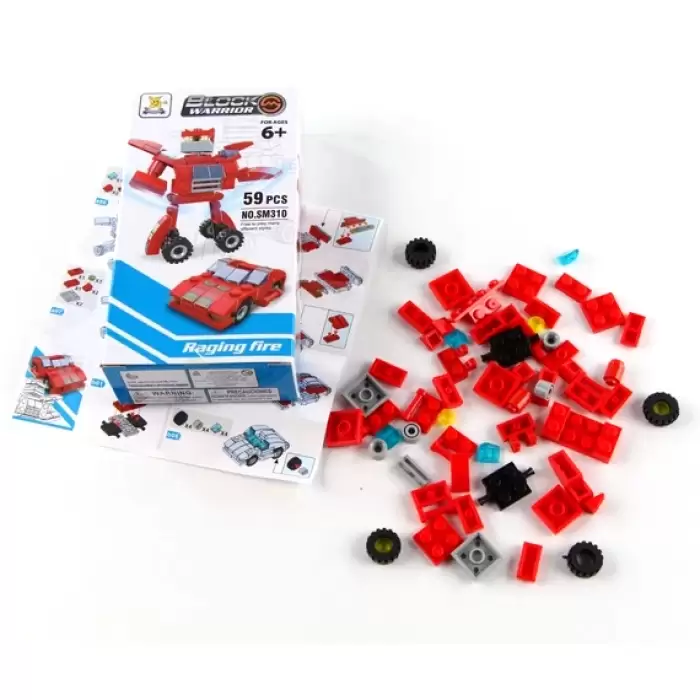 Bricks - Block Warrior Racing Fire - SM310B-03