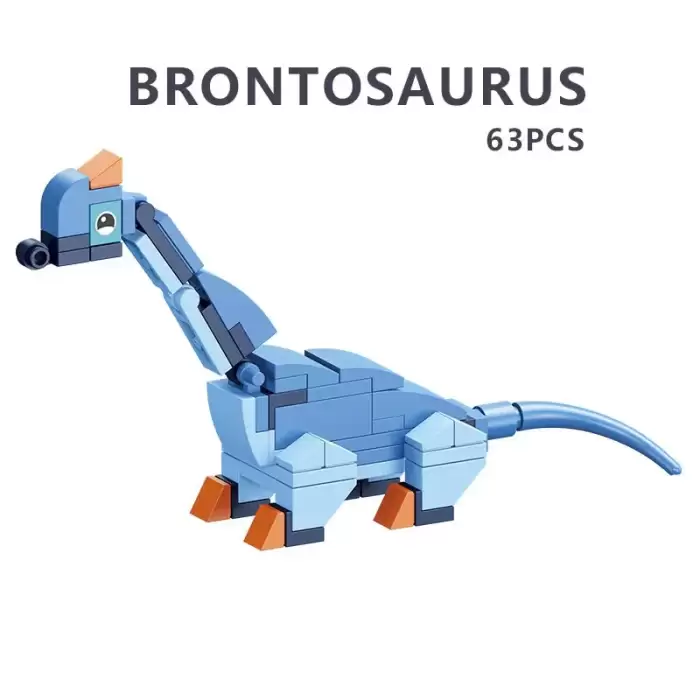 Kızılkaya - Brontosaurus Dinozor Blok Oyuncak - SM2550-03