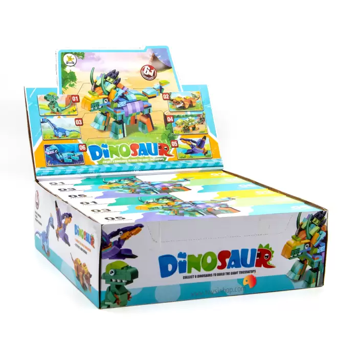 Kızılkaya - Dinosaur 6 Farklı Dinozor Blok Oyuncak Yapım Seti - SM2550