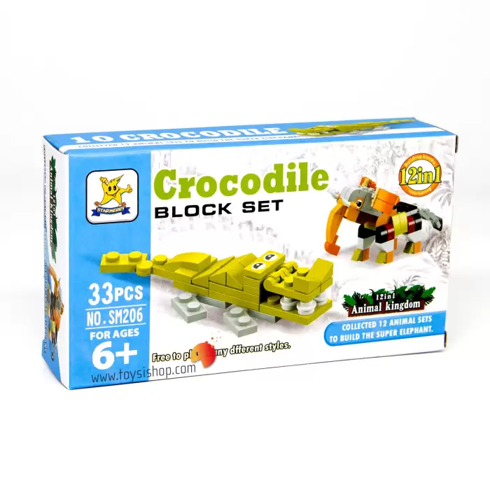 Bricks Hayvan Krallığı Crocedille - Blok Oyuncak SM206B-10