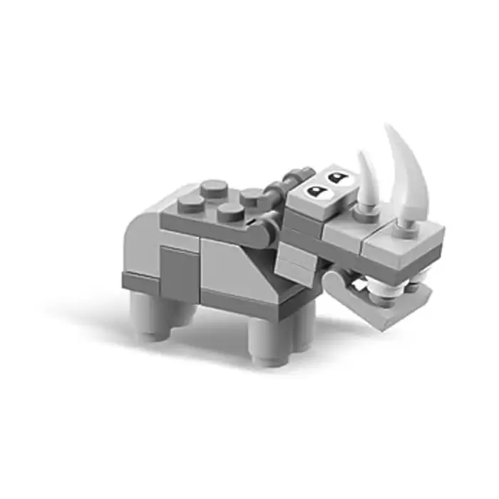 Bricks - Hayvan Krallığı Rhino - Blok Oyuncak SM206B-06