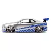 Jada Fast & Furious Brian’s Nissan Skyline GT-R (BNR34) 1:24 Gümüş-Mavi 97158