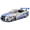 Jada Fast & Furious Brian’s Nissan Skyline GT-R (BNR34) 1:24 Gümüş-Mavi 97158