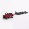 SET - Car Hauler Trailer AC19 + Land Rover Defender 90 Pickup Masai Red