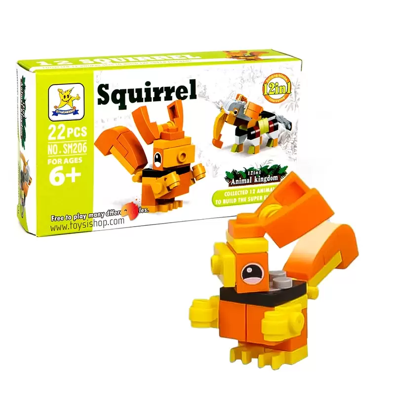 Bricks Hayvan Krallığı Squirrel - Blok Oyuncak SM206B-12