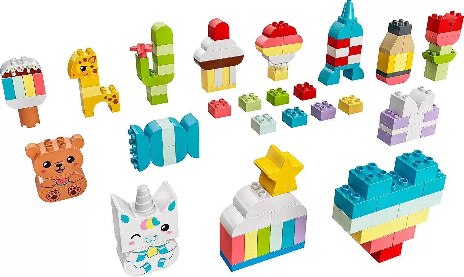 LEGO DUPLO Yaratıcı Yapım Saati 10978 - Renkli Oyuncak Yapım Seti (120 Parça)