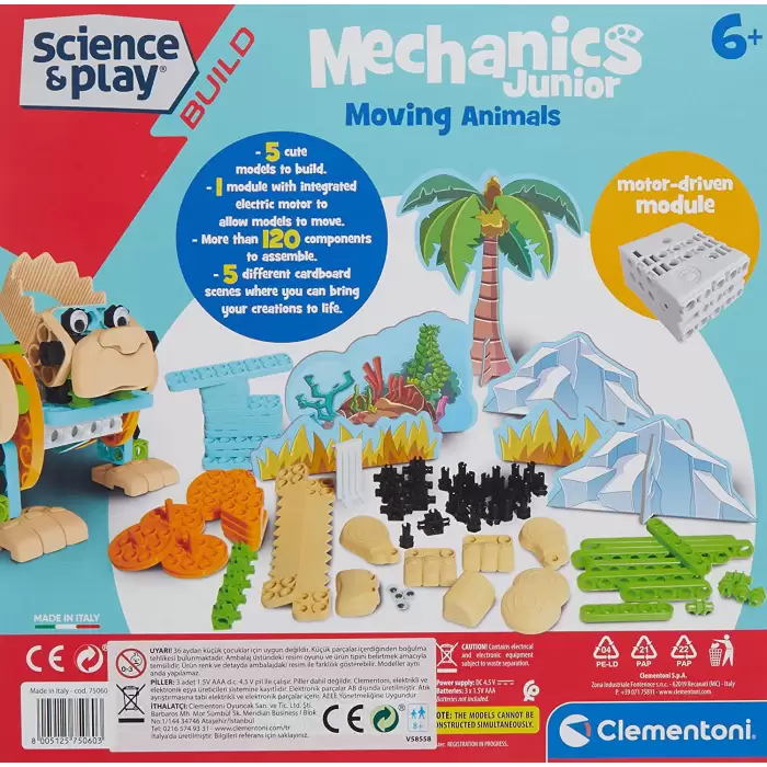 Clementoni Mechanics Junior - Hareketli Hayvanlar Oyuncak