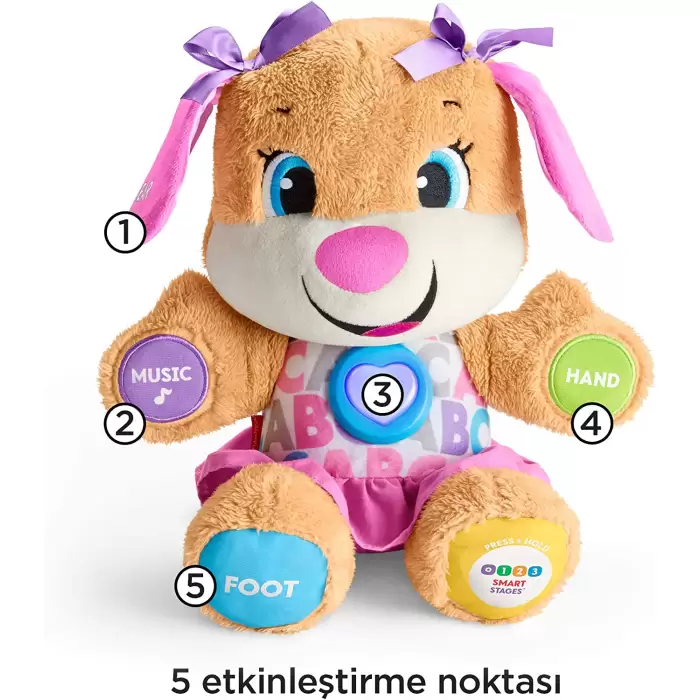 Fisher-Price Eğlen & Öğren, Eğitici Köpekçiğin Kız Kardeşi, Sesli (Türkçe)