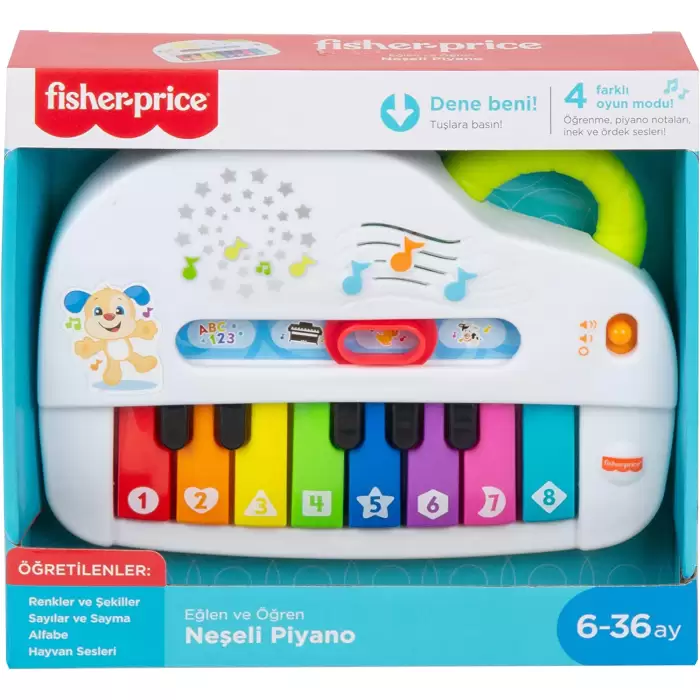 Fisher-Price Eğlen ve Öğren Işıklı ve Eğlenceli Oyuncak Piyano