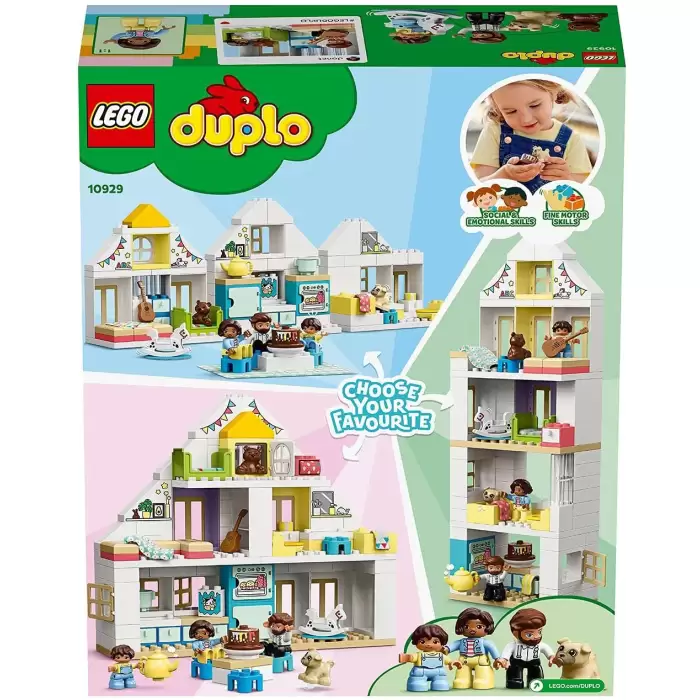 LEGO DUPLO Modüler Oyun Evi 10929 - Küçük Çocuklar için Oyuncak Yapım Seti (129 Parça)