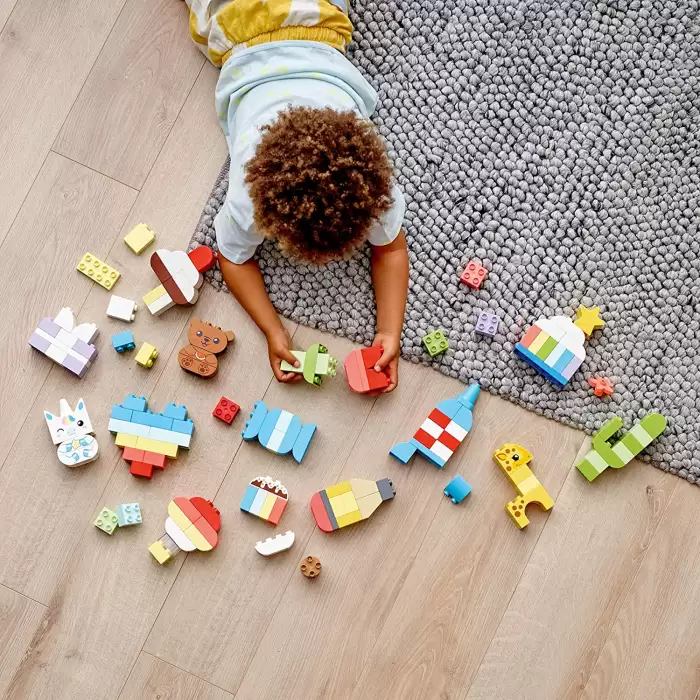 LEGO DUPLO Yaratıcı Yapım Saati 10978 - Renkli Oyuncak Yapım Seti (120 Parça)