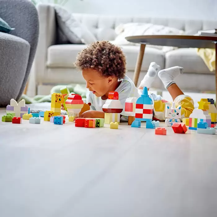 LEGO DUPLO Yaratıcı Yapım Saati 10978 - Renkli Oyuncak Yapım Seti (120 Parça)
