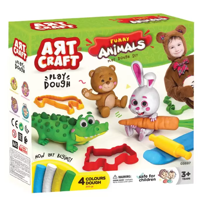 Art Craft Eğlenceli Hayvanlar Hamur Set 200 gr