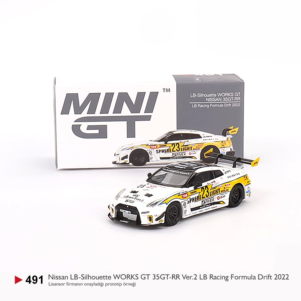 Mini GT Nissan LB Silhouette WORKS GT GT RR Ver LB Racing Formula Drift