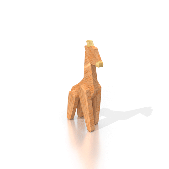 Zürafa - Manyetik Ahşap Oyuncak