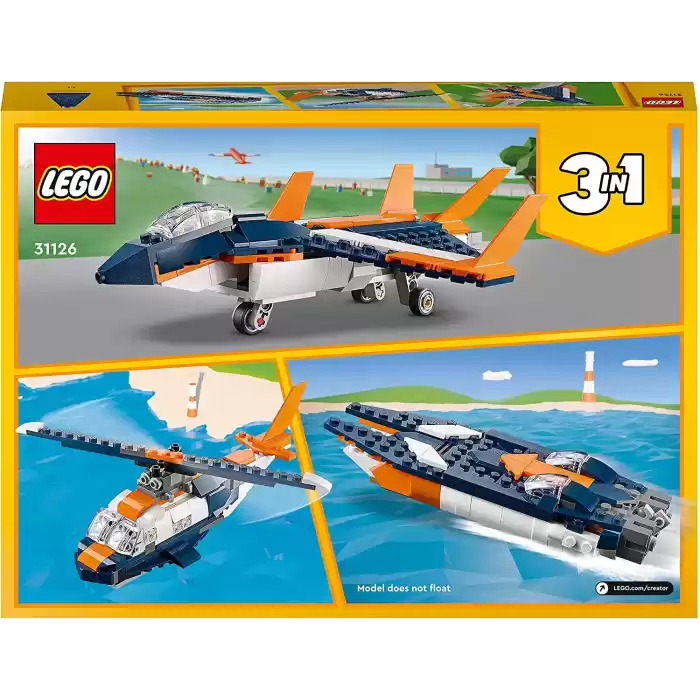 LEGO® Creator 3’ü 1 Arada Süpersonik Jet 31126