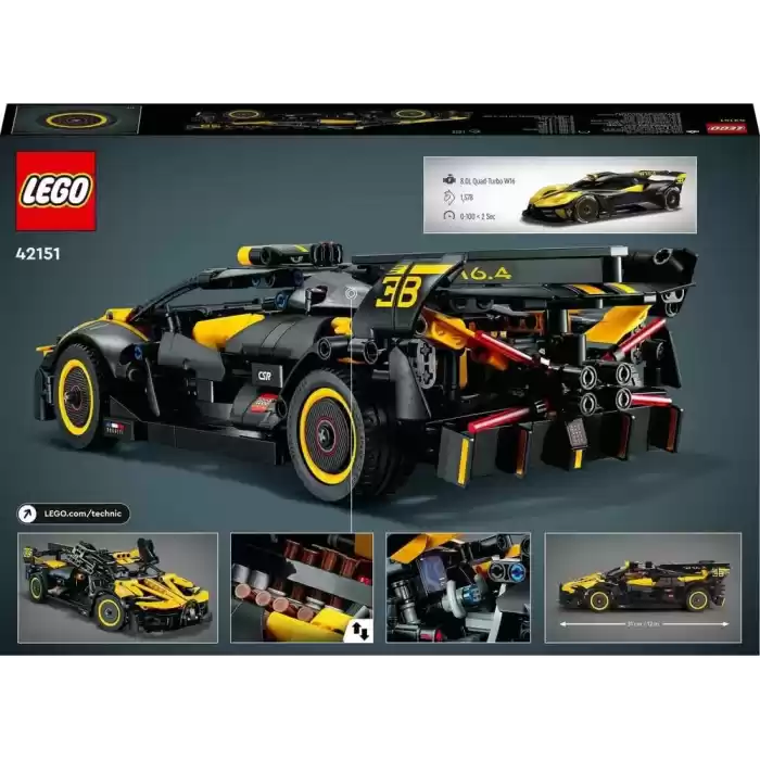 LEGO® Technic Bugatti Bolide 42151 - 9 Yaş ve Üzeri Çocuklar için Oyuncak Yapım Seti (905 Parça)