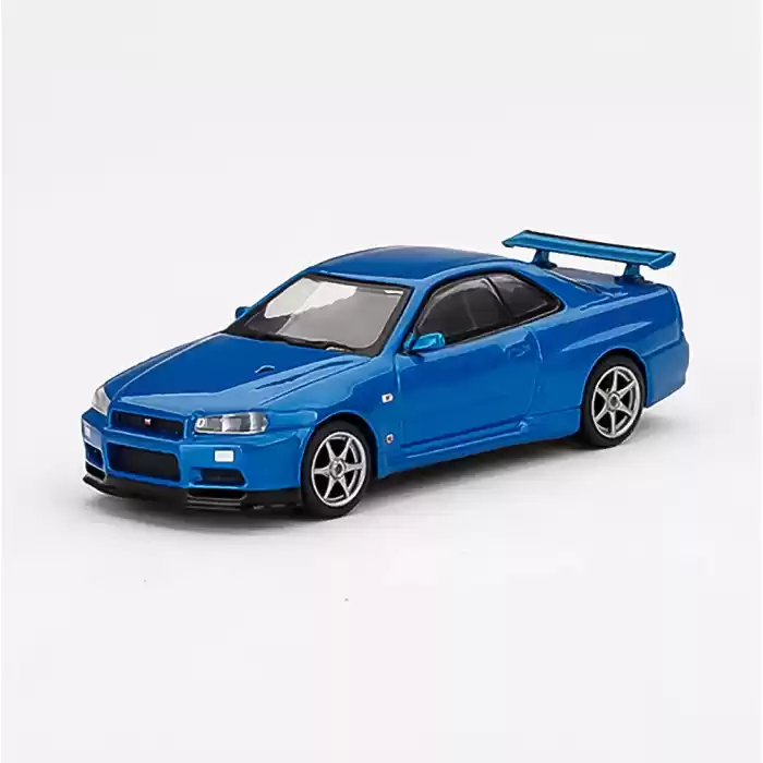 Mini GT Nissan Skyline GT-R (R34) V-Spec II Bayside Blue - 341