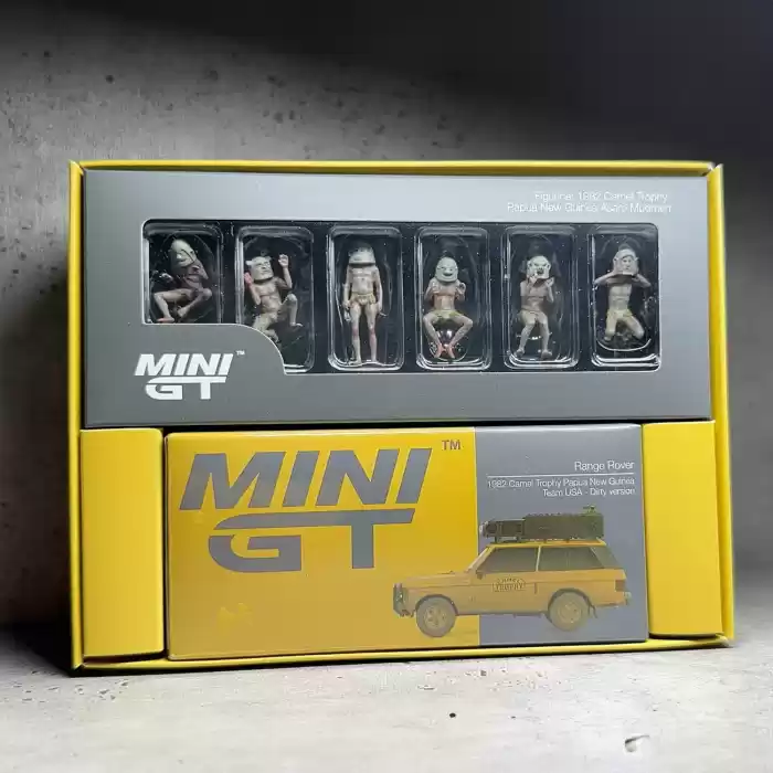 Mini GT 1/64 Range Rover 1982 Camel Trophy Papua New Guinea Set MGTS0006