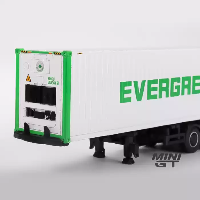 MINI GT: 1/64 Western Star 49X Blue w/ 40 Reefer Container EVERGREEN