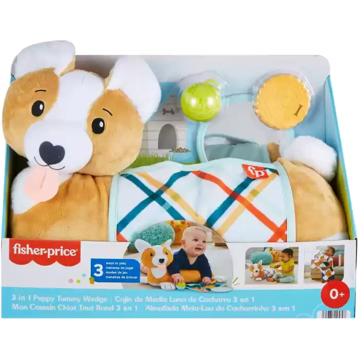 Fisher-Price 3ü 1 Arada Köpekçik Uzanma Yastığı, HJW10