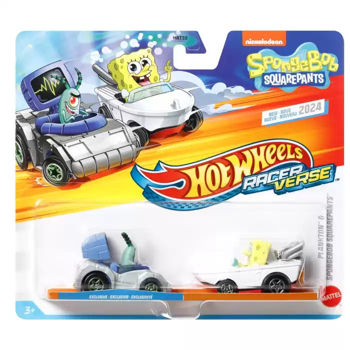 Hot Wheels Racer Verse 2024 - Plankton & Spongebob Squarepants - HRT85