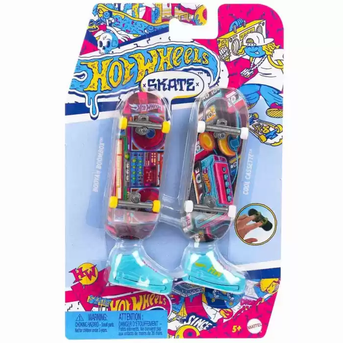 Hot Wheels Skate - Parmak Kaykay ve Ayakkabı - Booyah Boombox & Cool Cassette - HLX18