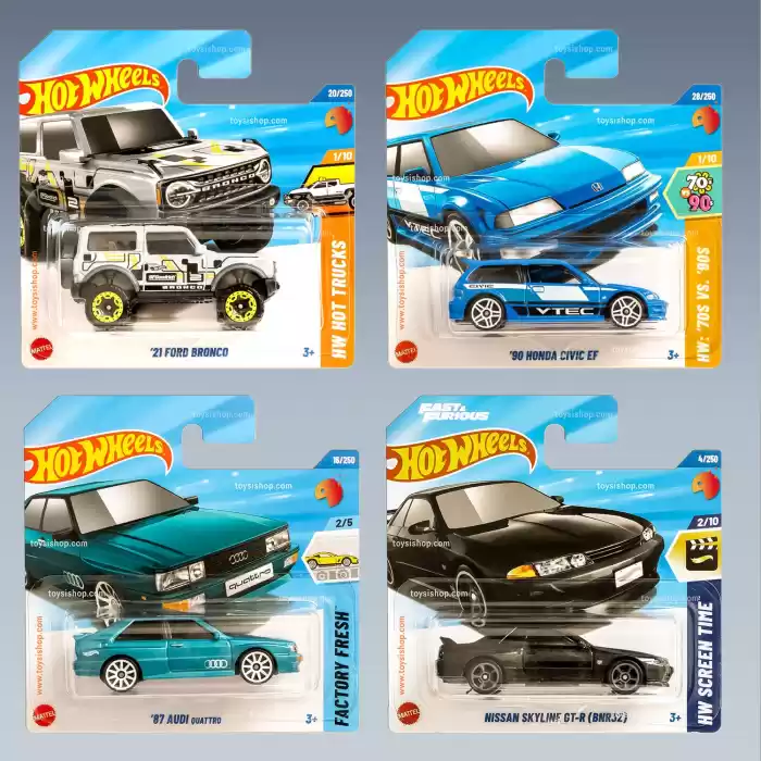 Hot Wheels Tekli Arabalar 2025 A Case - 72 Adetlik Kutu