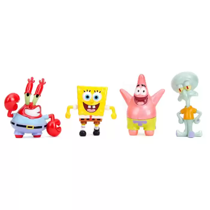 Jada Sünger Bob Squarepants 4lü Paket Döküm Figürler