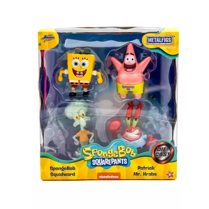 Jada Sünger Bob Squarepants 4lü Paket Döküm Figürler