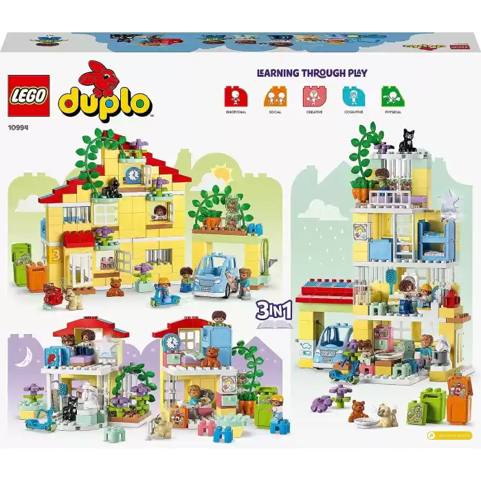 LEGO DUPLO Town 3ü Bir Arada Aile Evi (218 Parça) 10994