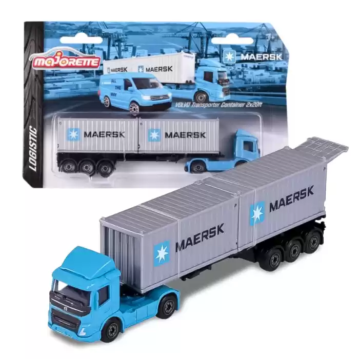 Majorette Lojistik Maersk - Volvo Transporter Konteyner 2x20ft