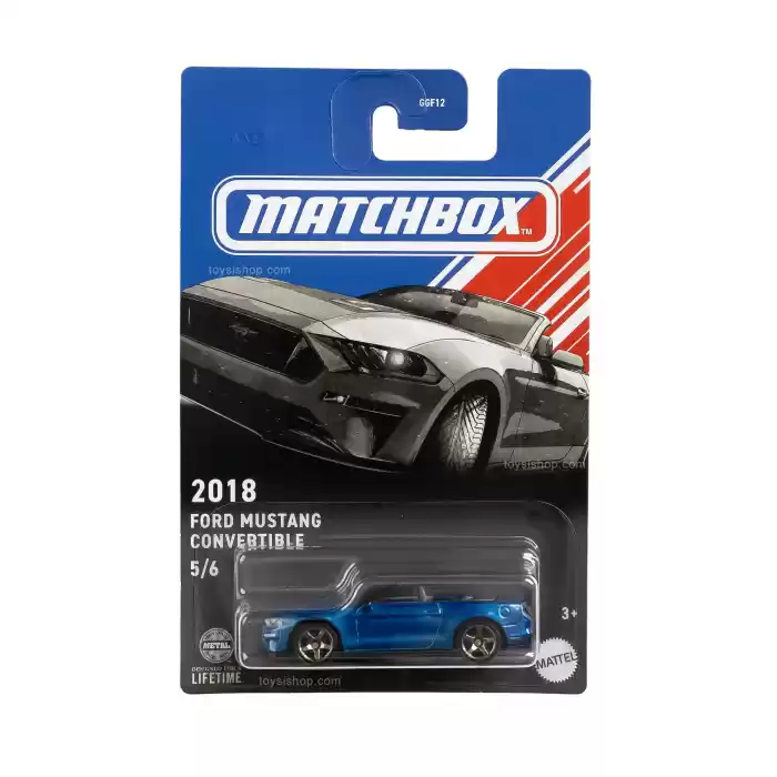 Matchbox Amerikan Üstü Açık Arabalar, 2018 Ford Mustang Convertible