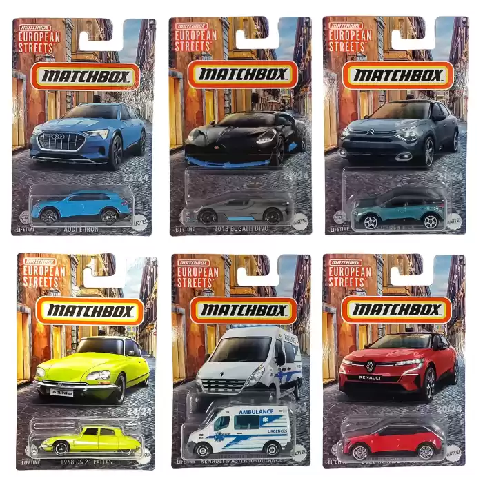 Matchbox European Streets 2024 - 6 Modellik Set