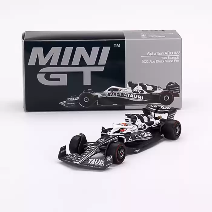 MINI GT: 1/64 AlphaTauri AT03 #22 Yuki Tsunoda 2022 Abu Dhabi Grand Prix MGT00521