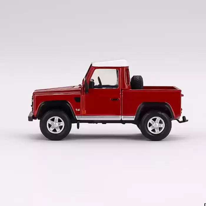 MINI GT: 1/64 Land Rover Defender 90 Pickup Masai Red