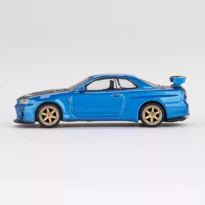 MINI GT: 1/64 Nissan Skyline GT-R (R34) Top Secret Bayside Blue- MGT00531