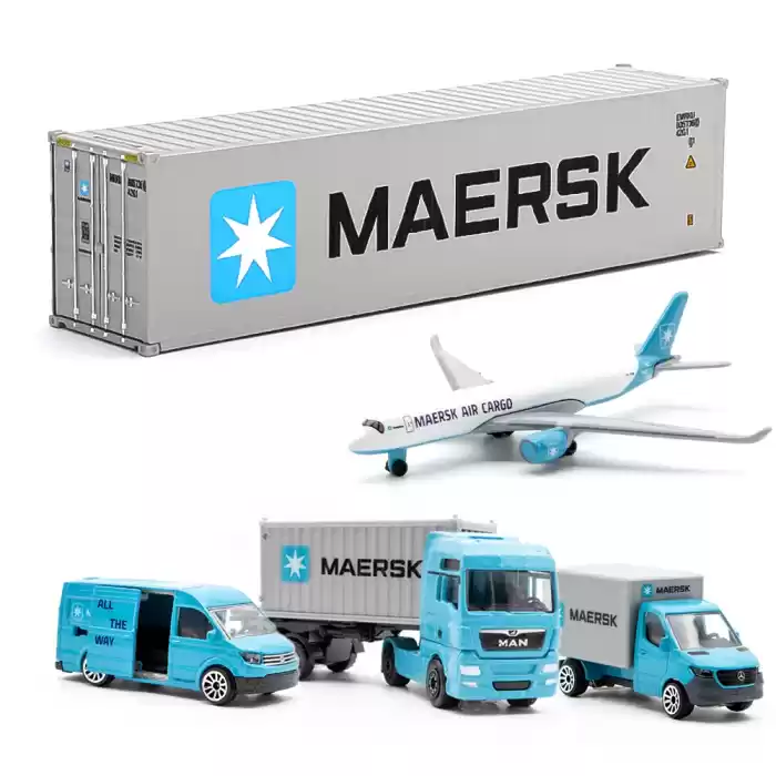 Mini Gt Maerks Container & Majorette Maersk Logistik 4 Araçlı Hediye Paketi İkili Set