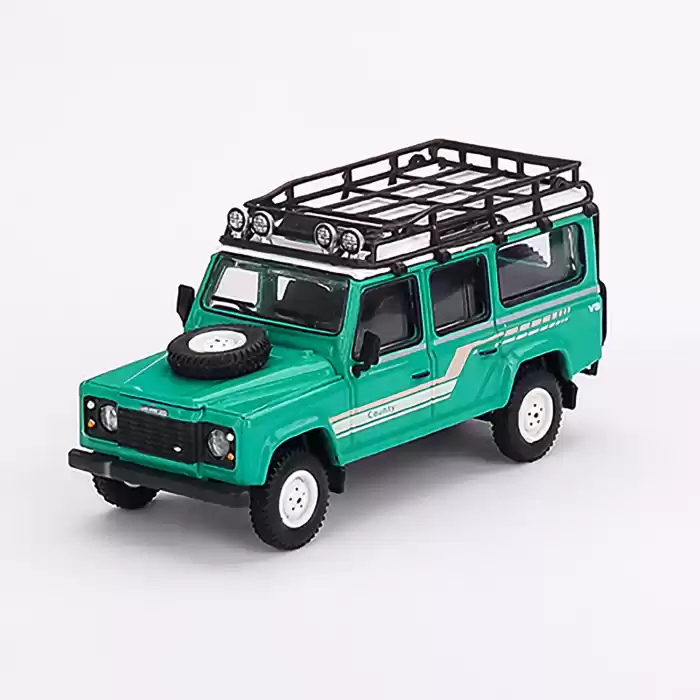 Mini GT Land Rover Defender 110 1985 County Station Wagon Trident Green - MGT00590