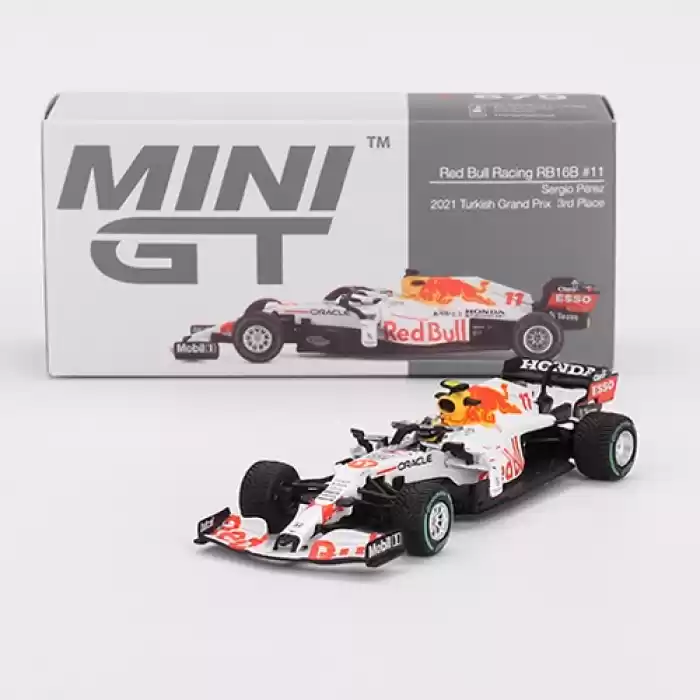 Mini GT Red Bull RB16B #11 Sergio Pérez 2021 Turkish Grand Prix 3rd Place - MGT00679