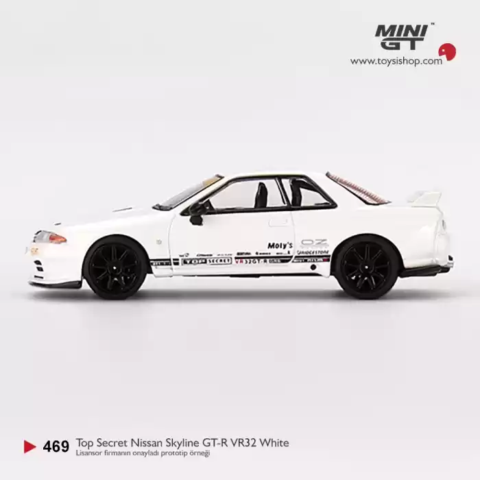 Mini GT Top Secret Nissan Skyline GT-R VR32 White - 469