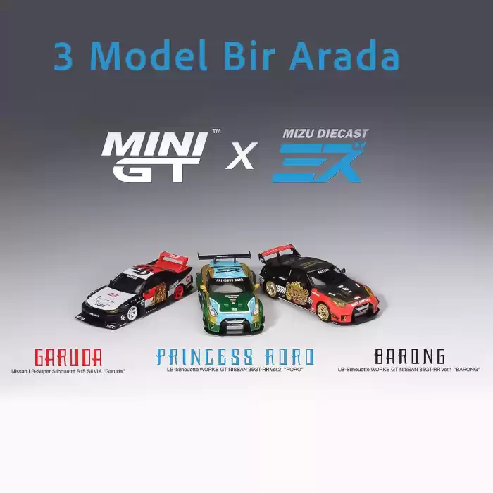 Mini GT x MIZU Diecast - 3 Modellik Set