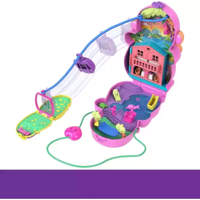 Polly Pocket 2si 1 Arada Anne Maymun ve bebeği Giyilebilir Çanta , HWP04