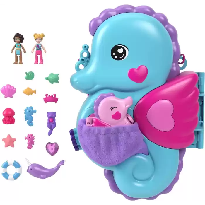 Polly Pocket 2si 1 Arada Babam ve Ben Denizatı Giyilebilir Çanta , HWP03